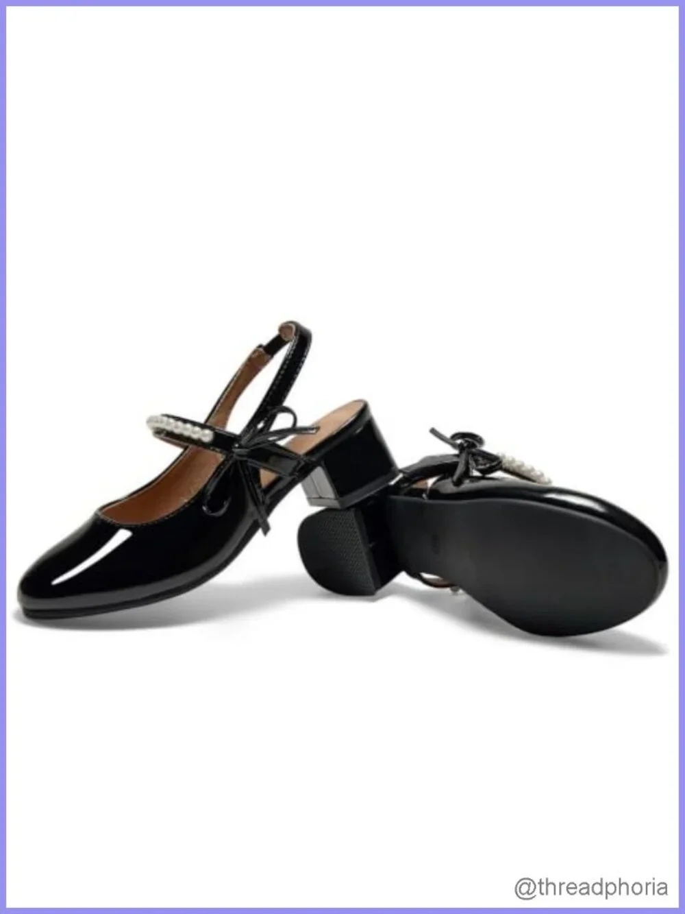 Girls Dress Shoes Low Heel Slingback Mary Jane Bow Pumps